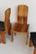 Stühle aus Nussholz & schwarzem Leder von Carlo Scarpa für Bernini, 1977, 4er Set 6