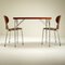 Schreibtisch aus Teak & Chrom im Stil von Arne Jacobsen, Dänemark, 1950er 12