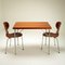 Schreibtisch aus Teak & Chrom im Stil von Arne Jacobsen, Dänemark, 1950er 16