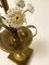 Französische Bronze Lampen mit Schilf und Keramik Blumen von Maison Charles, 1950er, 2er Set 3