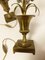 Französische Bronze Lampen mit Schilf und Keramik Blumen von Maison Charles, 1950er, 2er Set 4