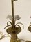 Französische Bronze Lampen mit Schilf und Keramik Blumen von Maison Charles, 1950er, 2er Set 8