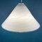 Vintage Swirl Murano White Pendant Lamp, Italy, 1970s 2