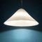 Vintage Swirl Murano White Pendant Lamp, Italy, 1970s 3