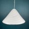 Vintage Swirl Murano White Pendant Lamp, Italy, 1970s 1