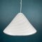 Vintage Swirl Murano White Pendant Lamp, Italy, 1970s, Image 1