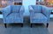 Blue Club Chairs, Set of 2 1