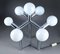Sculptural Table Lamp in Chrome and White Glass by J. T. Kalmar, Vienna, 1970s, Image 2