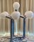 Sculptural Table Lamp in Chrome and White Glass by J. T. Kalmar, Vienna, 1970s, Image 8