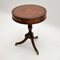 Antique Regency Style Drum Table with Leather Top, Image 3
