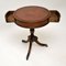 Antique Regency Style Drum Table with Leather Top 4