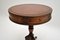 Table Tambour Style Regency Antique avec Plateau en Cuir 6