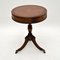 Antique Regency Style Drum Table with Leather Top, Image 2