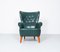 Green Wingback Lounge Chair by Theo Ruth for Artifort, 1950s 3