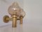 Large Mid-Century Modernist Glass and Metal Wall Sconces, 1960s, Set of 2, Image 4