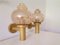 Large Mid-Century Modernist Glass and Metal Wall Sconces, 1960s, Set of 2 3