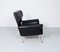 Mid-Century Modern Black Lounge Chair with Brass Legs, 1950s 6