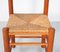 Vintage Esszimmerstühle aus Eiche mit Sitzen aus Korbgeflecht, 1970er, 4er Set 6
