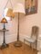 Art Deco Patinated Gold Leaf Floor Lamp in the style of Sue et Mare 4