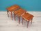 Tables en Teck, 1960s, Danemark, Set de 3 1