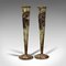 Vases Flute Antiques en Cuivre, France, 1920s, Set de 2 3