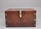 19th Century Teak and Brass Bound Campaign Trunk 10