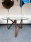 Mid-Century Italian Wood and Brass Coffee Table by Angelo Ostuni, 1950s, Image 1