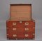 19th-Century Teak and Brass Bound Campaign Trunk, Image 8