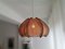 Large Mid-Century French Wooden Hanging Lamp, 1960s 5