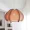 Large Mid-Century French Wooden Hanging Lamp, 1960s 1