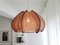 Large Mid-Century French Wooden Hanging Lamp, 1960s 2