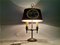 Lampe de Bureau Regency Vintage en Satin Rouge et Laiton, 1940s 4