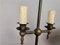 Rote Vintage Regency Tischlampe aus Satin & Messing, 1940er 9