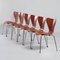 Butterfly Chairs by Arne Jacobsen for Fritz Hansen, 1970s, Set of 6 3