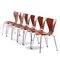 Butterfly Chairs by Arne Jacobsen for Fritz Hansen, 1970s, Set of 6, Image 1