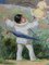 Pintura al óleo, Pierrot, Colombine and the Moon de Luigi Loir, década de 1890, Imagen 7