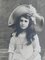 Large Antique Portrait Girl on Bench Photograph, France, 1912 6