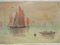 Barcos y el mar de J Whitmore, pintura al óleo, 1907, Imagen 2
