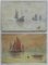 Barcos y el mar de J Whitmore, pintura al óleo, 1907, Imagen 9
