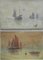 Barcos y el mar de J Whitmore, pintura al óleo, 1907, Imagen 1