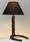 Mid-Century French Horse Shoe & Chain Table Lamp 3
