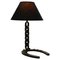 Mid-Century French Horse Shoe & Chain Table Lamp, Image 1