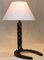 Mid-Century French Horse Shoe & Chain Table Lamp 2