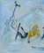 Aquarelle Caricature Amusante Skieurs Mid-Century, 1952 8