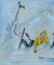 Mid-Century Skifahrer Amüsante Karikatur Aquarell, 1952 8