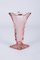 Art Deco Pink, Yellow and Orange Glass Vases, Bohemia, Set of 3 11