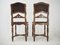 Antique Embossed Leather Chairs, Set of 2 5