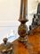 Armario esquinero victoriano antiguo grande de nogal con incrustaciones, Imagen 7