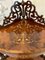 Großer antiker viktorianischer Eckschrank aus Wurzelholz mit Intarsien 12