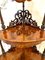 Armario esquinero victoriano antiguo grande de nogal con incrustaciones, Imagen 9